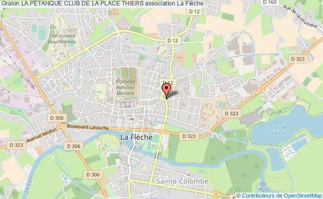 plan association La Petanque Club De La Place Thiers La    Flèche