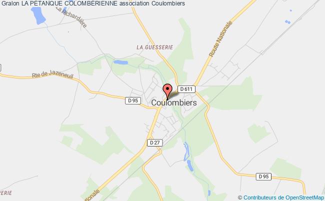 plan association La PÉtanque ColombÉrienne Coulombiers