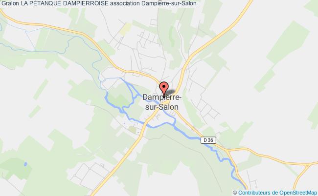 plan association La PÉtanque Dampierroise Dampierre-sur-Salon