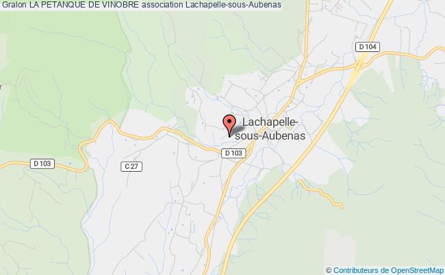 plan association La Petanque De Vinobre Lachapelle-sous-Aubenas