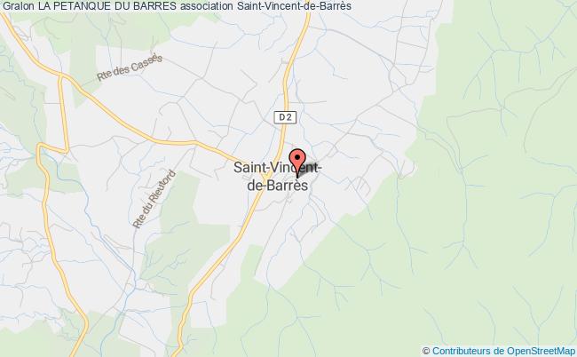 plan association La Petanque Du Barres Saint-Vincent-de-Barrès