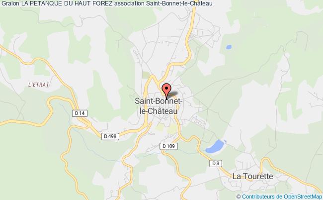 plan association La Petanque Du Haut Forez Saint-Bonnet-le-Château