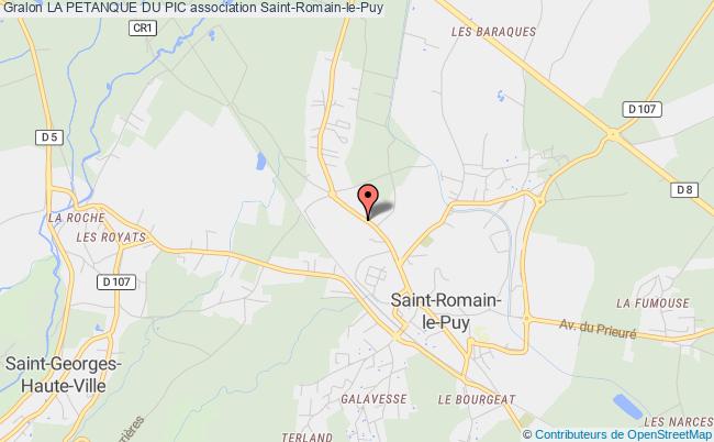plan association La Petanque Du Pic Saint-Romain-le-Puy