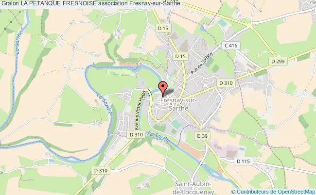 plan association La Petanque Fresnoise Fresnay-sur-Sarthe