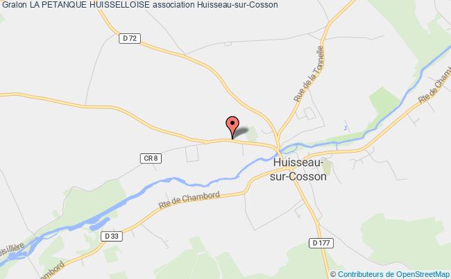 plan association La Petanque Huisselloise Huisseau-sur-Cosson