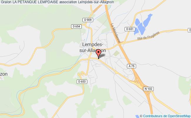 plan association La PÉtanque Lempdaise Lempdes-sur-Allagnon