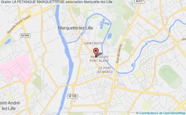 plan association La Petanque Marquettoise Marquette-lez-Lille