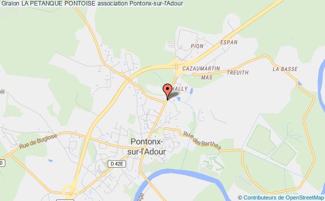 plan association La Petanque Pontoise Pontonx-sur-l'Adour