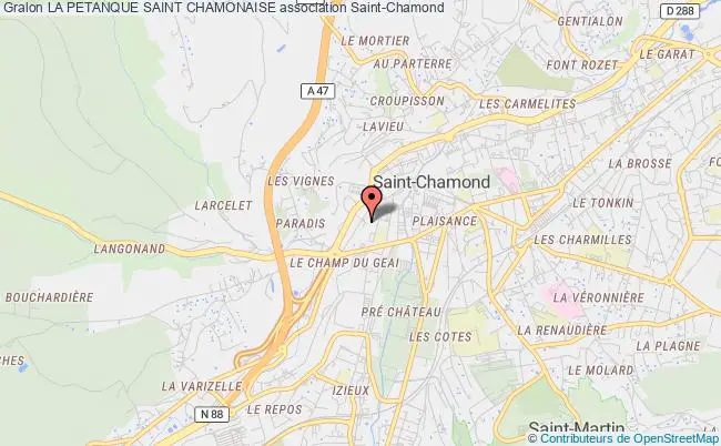 plan association La Petanque Saint Chamonaise Saint-Chamond