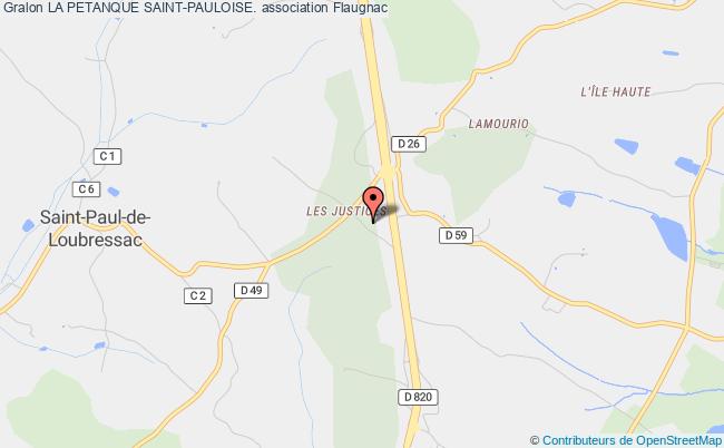 plan association La Petanque Saint-pauloise. Saint-Paul - Flaugnac