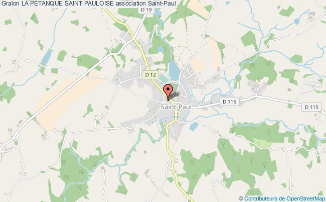 plan association La PÉtanque Saint Pauloise Saint-Paul