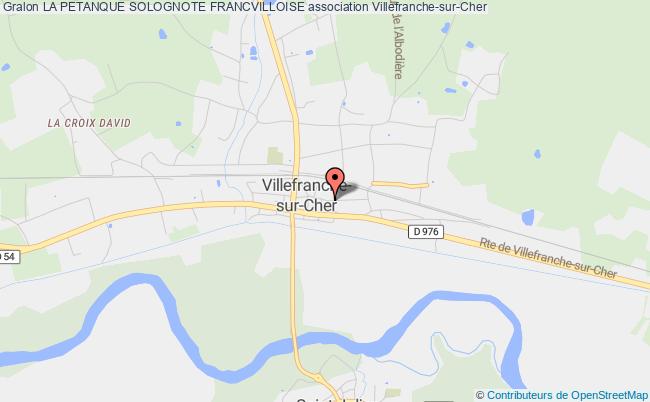 plan association La Petanque Solognote Francvilloise Villefranche-sur-Cher