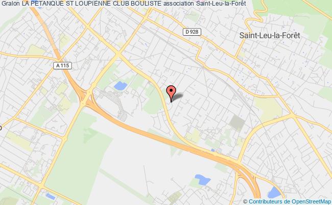 plan association La Petanque St Loupienne Club Bouliste Saint-Leu-la-Forêt
