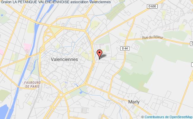 plan association La Petanque Valenciennoise Valenciennes