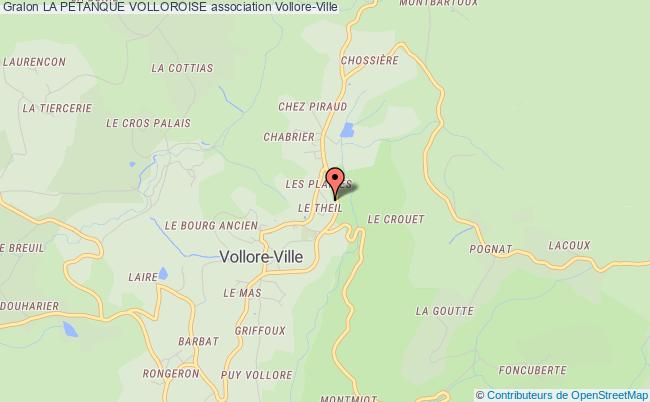 plan association La Petanque Volloroise Vollore-Ville