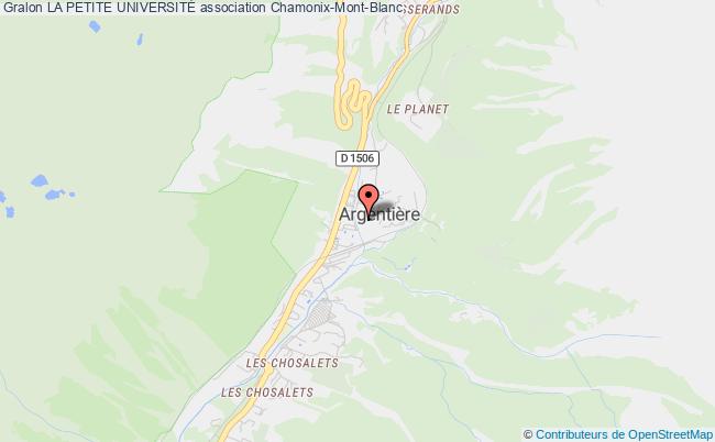 plan association La Petite UniversitÉ Chamonix-Mont-Blanc