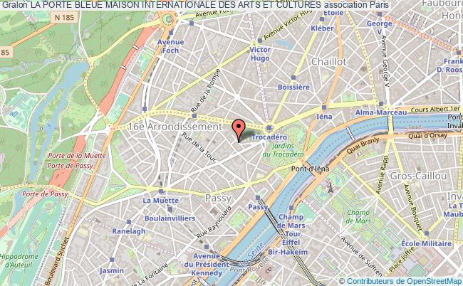 plan association La Porte Bleue Maison Internationale Des Arts Et Cultures Paris