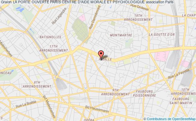 plan association La Porte Ouverte Paris Centre D'aide Morale Et Psychologique Paris