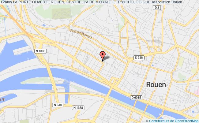 plan association La Porte Ouverte Rouen, Centre D'aide Morale Et Psychologique Rouen