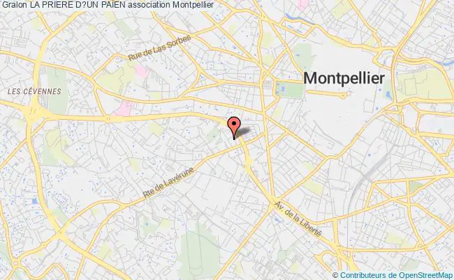 plan association La Priere D?un PaÏen Montpellier