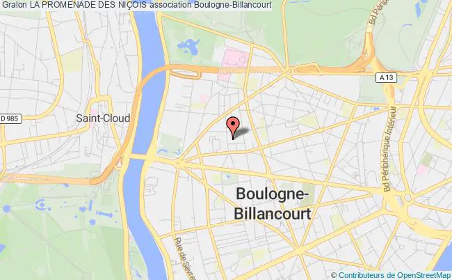 plan association La Promenade Des NiÇois Boulogne-Billancourt