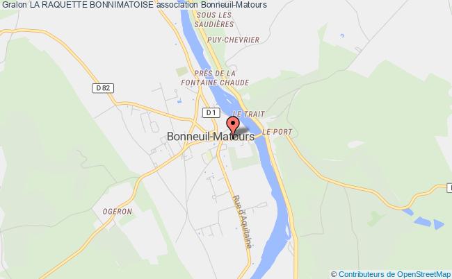 plan association La Raquette Bonnimatoise Bonneuil-Matours