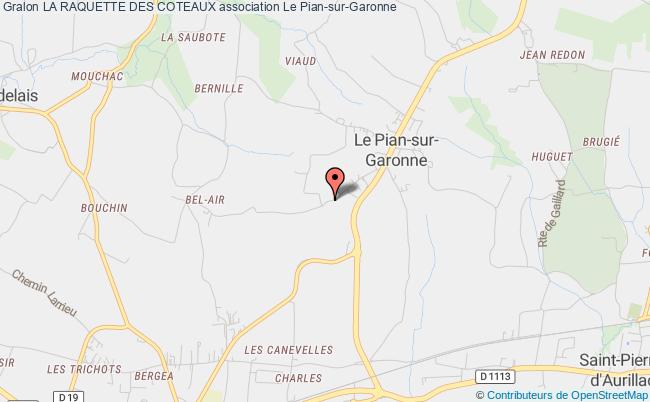 plan association La Raquette Des Coteaux Le Pian-sur-Garonne