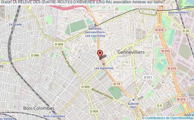 plan association La Releve Des Quatre-routes D'asnieres (lrq-ra) Asnières-sur-Seine