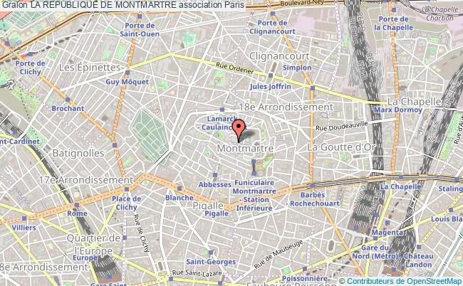 plan association La Republique De Montmartre Paris