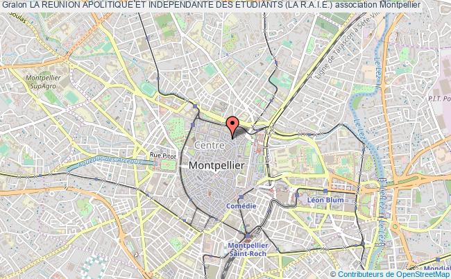 plan association La Reunion Apolitique Et Independante Des Etudiants (la R.a.i.e.) Montpellier