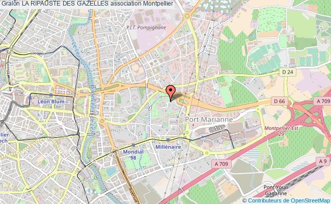 plan association La Ripauste Des Gazelles Montpellier