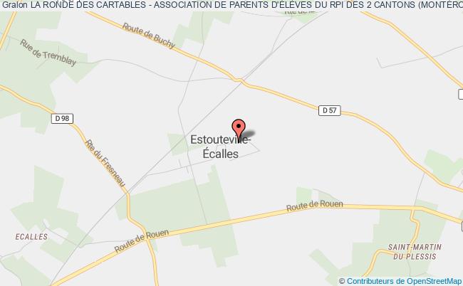 plan association La Ronde Des Cartables - Association De Parents D'ÉlÈves Du Rpi Des 2 Cantons (montÉrolier - Estouteville-Écalles) Estouteville-Écalles