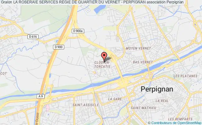 plan association La Roseraie Services RÉgie De Quartier Du Vernet - Perpignan Perpignan