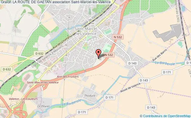 plan association La Route De Gaetan Saint-Marcel-lès-Valence