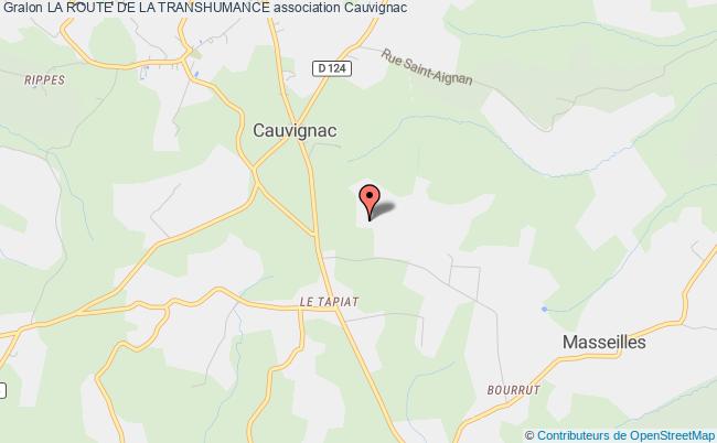 plan association La Route De La Transhumance Cauvignac