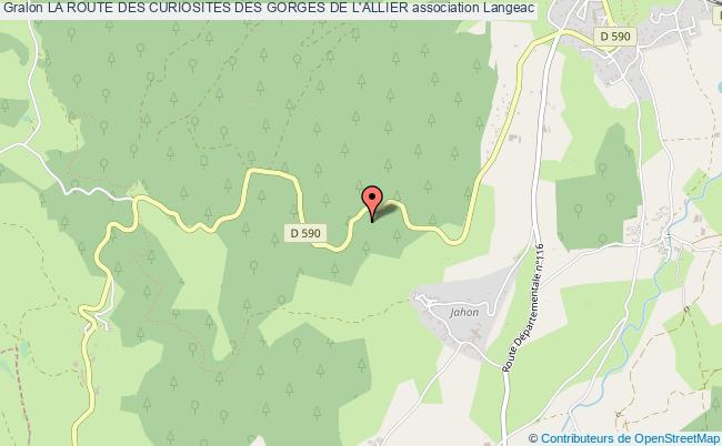 plan association La Route Des Curiosites Des Gorges De L'allier Langeac