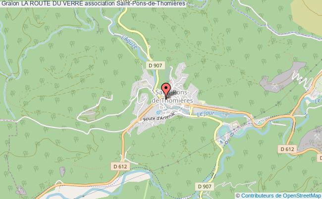 plan association La Route Du Verre Saint-Pons-de-Thomières