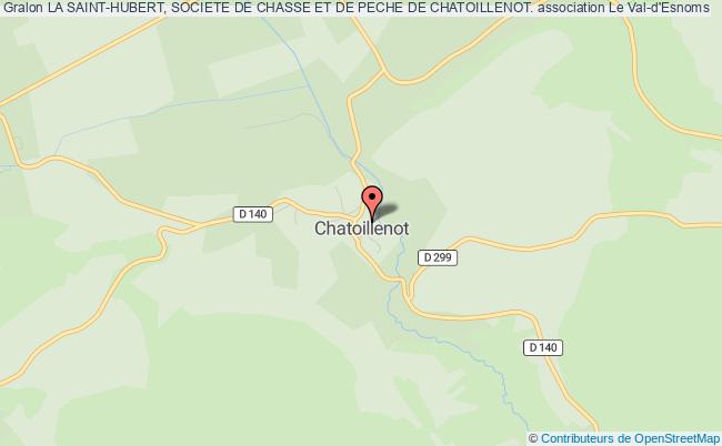 plan association La Saint-hubert, Societe De Chasse Et De Peche De Chatoillenot. CHATOILLENOT