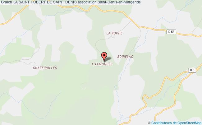 plan association La Saint Hubert De Saint Denis Saint-Denis-en-Margeride