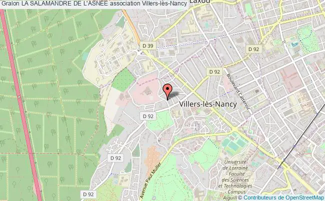 plan association La Salamandre De L'asnÉe Villers-lès-Nancy