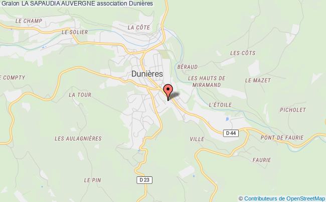 plan association La Sapaudia Auvergne Dunières