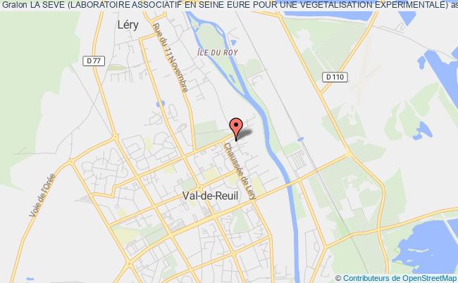 plan association La Seve (laboratoire Associatif En Seine Eure Pour Une Vegetalisation Experimentale) Val-de-Reuil