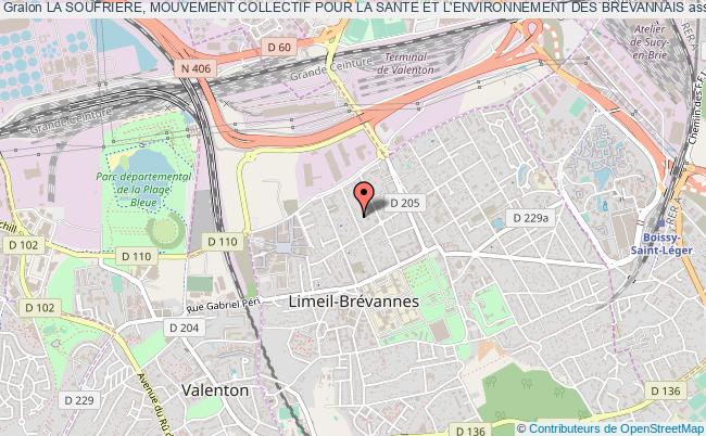 plan association La Soufriere, Mouvement Collectif Pour La Sante Et L'environnement Des Brevannais Limeil-Brévannes
