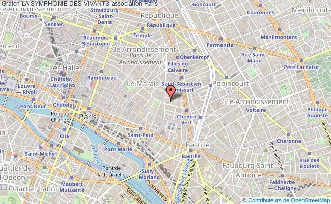 plan association La Symphonie Des Vivants Paris