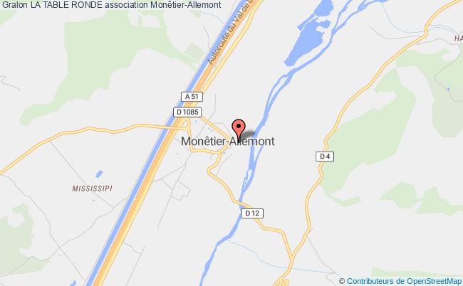 plan association La Table Ronde Monêtier-Allemont
