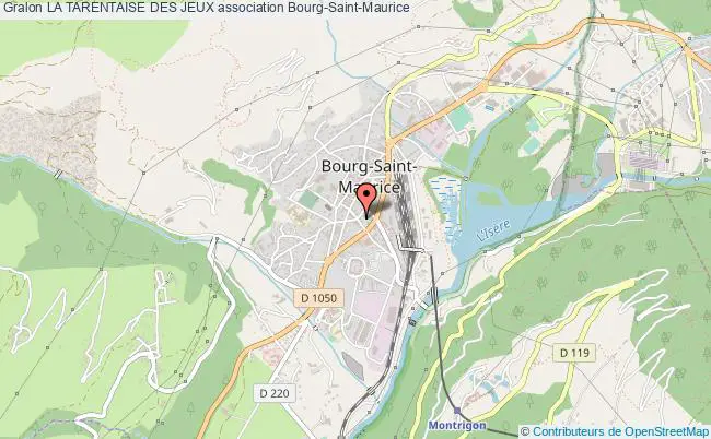plan association La Tarentaise Des Jeux Bourg-Saint-Maurice