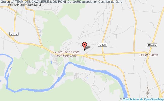 plan association La Team Des Cavalier.e.s Du Pont Du Gard Castillon-du-Gard
