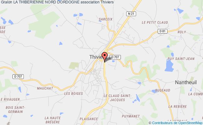 plan association La Thiberienne Nord Dordogne Thiviers