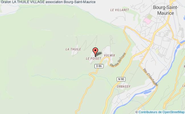 plan association La Thuile Village Bourg-Saint-Maurice