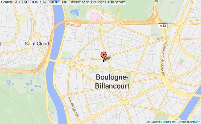 plan association La Tradition Salomonienne Boulogne-Billancourt